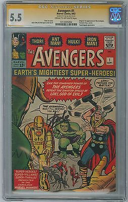 The Avengers 1 CGC 55 1963 Signature Series  Stan Lee