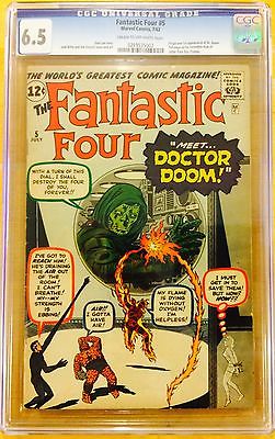 FANTASTIC FOUR 5 CGC 65 BLUE LABEL FIRST APPEARANCE OF DOCTOR DOOM SECRET WARS