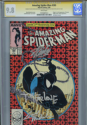 The Amazing SpiderMan 300 cgc 98 signed by Stan Lee Todd Mcfarlane David M