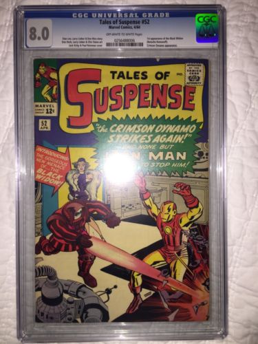 Tales of Suspense 52CGC Universal  80 OWW1st Black WidowEarly Iron Man