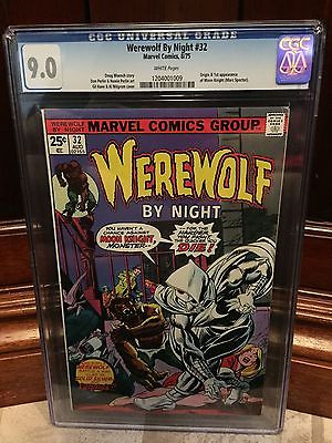 WEREWOLF BY NIGHT 32 CGC 90 VFNM ORIGIN  1ST APP OF MOON KNIGHT ID 5894