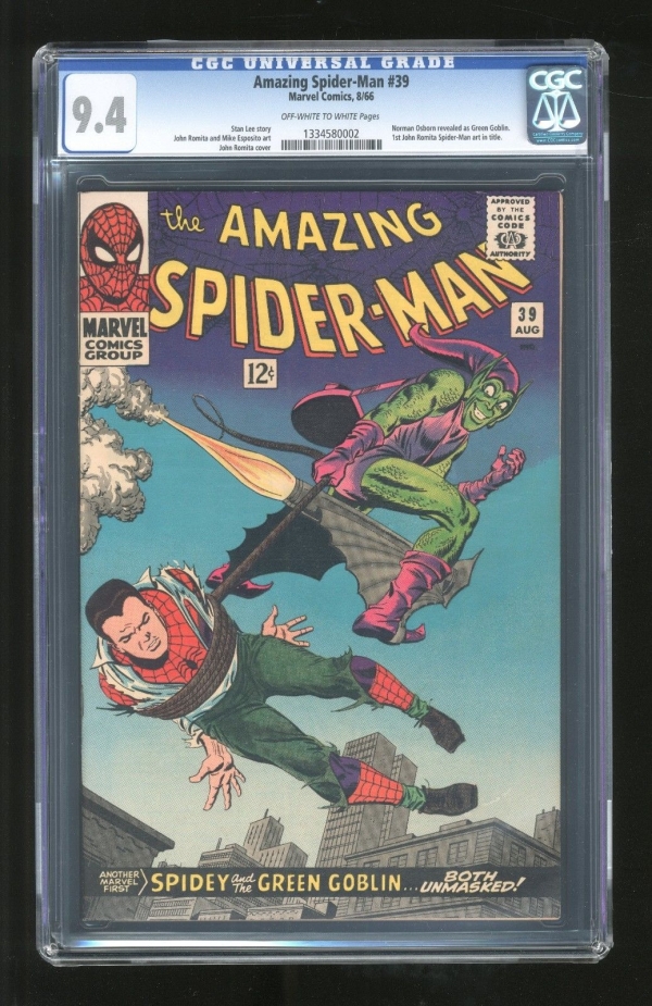 CGC AMAZING SPIDERMAN 39 94 Green Goblin classic cover SILVER AGE KEY