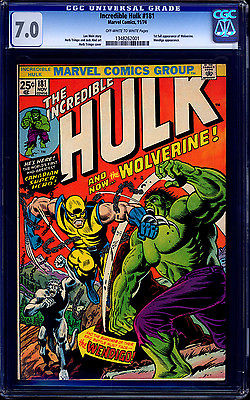 Incredible Hulk 181 CGC 70  1st WOLVERINE includes Marvel Value Stamp