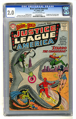 Brave  the Bold 28 CGC 20 First appearance of Justice League of America