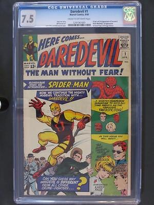 Daredevil 1  CGC 75 VF Marvel 1964  1st App  ORIGIN of Daredevil  LOOK