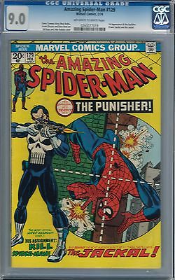 AMAZING SPIDERMAN 129 CGC 90 1st app PUNISHER AWESOME KEY ISSUE 1974