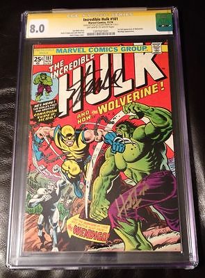 Incredible Hulk 181 cgc 80 ss signed by Stan Lee and Herb Trimpe HOT