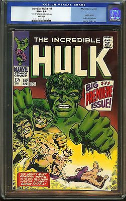 Incredible Hulk 102 CGC 96 NM Origin Retold First Issue Movie Avengers