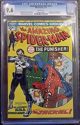 Amazing SpiderMan 129 CGC 96  WHITE PAGES 1st Punisher appearance