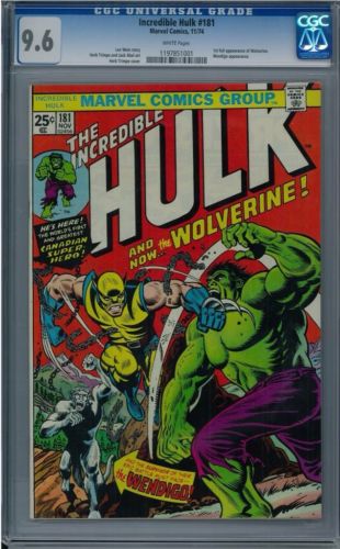 Incredible Hulk 181 CGC 96 WHITE PAGES