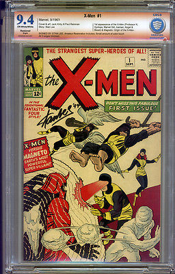 XMen 1 CGC 94 NM Restored CBCS 0004555AA001 Verified Signature Stan Lee