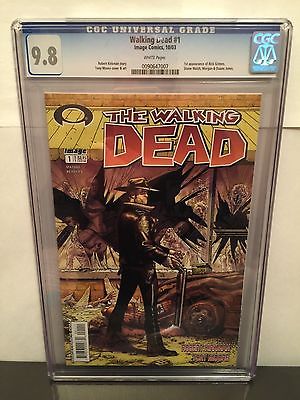 THE WALKING DEAD  1 CGC 98 WHITE LABEL TONY MOORE ROBERT KIRKMAN RICK GRIMES