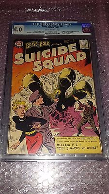 Brave and the Bold 25  CGC 40 oww  DC  1st appearance of the Suicide Squad