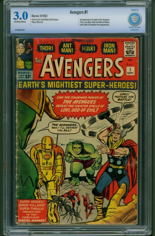 The Avengers 1 1963 CBCS Graded 30  1st App  Origin Of Avengers  Not CGC