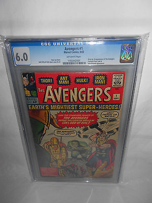 MARVEL COMICS AVENGERS 1 CGC 60 OFFWHITE PAGES 1963 HULK THOR IRONMAN 