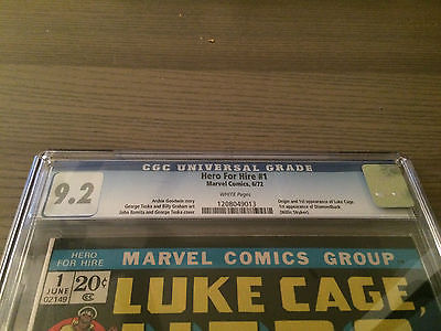 LUKE CAGE 1 CGC 92 WHITE PAGES HOT 1ST APP LUKE CAGE  DIAMONDBACK TV SHOW 