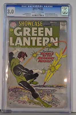 Showcase 22 CGC 30 CROW Origin and 1st app of SA Green Lantern Hal Jordan