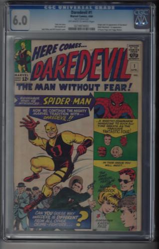 Daredevil 11st Appearance  OriginCGC Universal 60 OWW