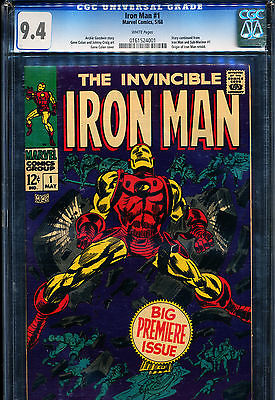 IRON MAN 1 CGC 94 Big Premiere Issue White Pages