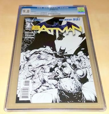 BATMAN 1 CGC 98 NEW 52 SKETCH COVER 1200 VARIANT 2011 FIRST PRINTING