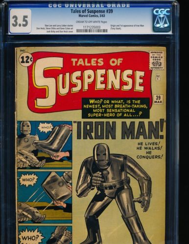 Tales of Suspense  39  1st Iron Man CGC 35 CREAMOW Pgs