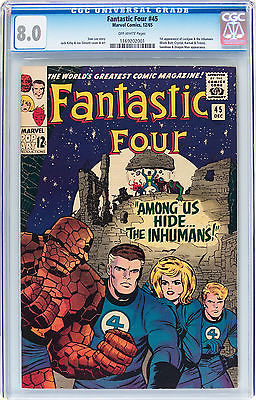 Fantastic Four 45 CGC 80 1st app of The Inhumans Marvel 1965