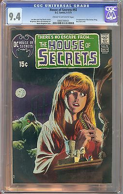 House of Secrets 92 CGC 94 1st app Swamp Thing Grey tone cover Wrightson cov