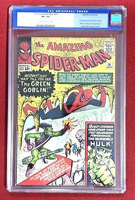The Amazing SpiderMan 14 CGC 75 VF 1964 Green Goblin 1st Appearance Hulk