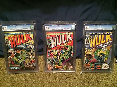 INCREDIBLE HULK 180181182 CGC HIGH GRADE SET 1ST APPEARANCE OF WOLVERINE WOW