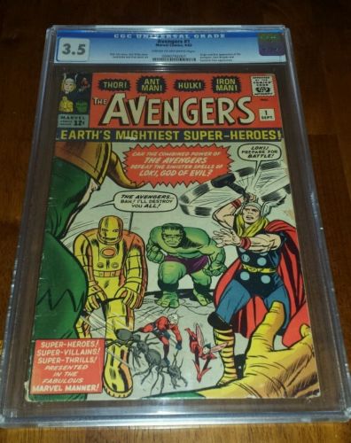 The Avengers 1 CGC 35  CROW Sep 1963 Origin  1st App of The Avengers