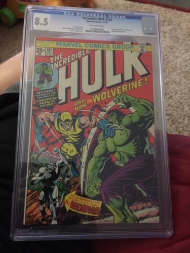 Incredible Hulk 181 Cgc 85 1St First Appearence Of Wolverine Fresh Cgc Case