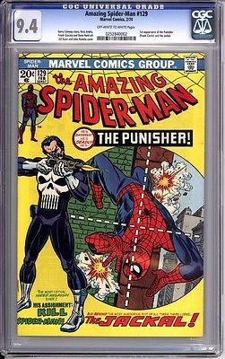 The Amazing SpiderMan 129 Feb 1974 Marvel CGC 94 OWW NM 1st Punisher