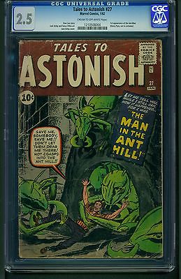 Tales to Astonish 27 1962 CGC Graded 25  1st Appearance AntMan  Stan Lee