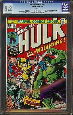 Incredible Hulk 181 CGC 92 NM First Wolverine  Looks 94  High Grade Key