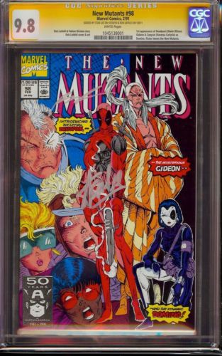 NEW MUTANTS 98 1ST DEADPOOL 1991 CGC 98 SS Signed Stan Lee  Rob Liefeld