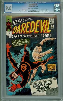 DAREDEVIL 7 CGC 90 NEW RED COSTUME SUBMARINER COW