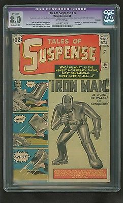 Tales of Suspense 39 CGC 80 MP RESTO OW Pgs Origin1st Iron Man id 14253