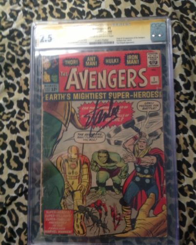 The Avengers 1 Sep 1963 Marvel CGC 25 SS STAN LEE