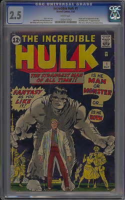 Incredible Hulk 1 CGC 25 Unrestored WHITE Pages Marvel Comics 1962