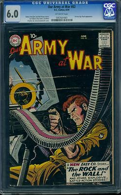 Our Army at War 83 CGC 60 OW SIlver Age Key DC Comic 1st App Sgt Rock LK