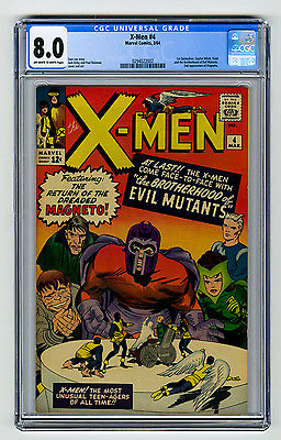 XMen 4 CGC 80 OWW Gorgeous 1st Quicksilver Scarlet Witch Kirby Marvel Silver