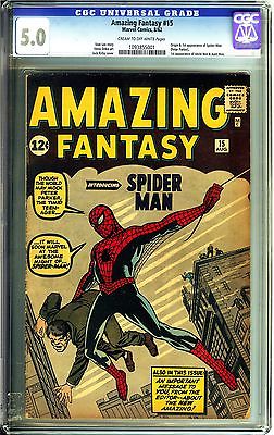 Amazing Fantasy 15 CGC 50 VGFN Marvel Comics COW Origin 1st app SpiderMan