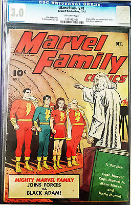Marvel Family Comics 1 Fawcett Captain Marvel Golden Age Comic CGC graded