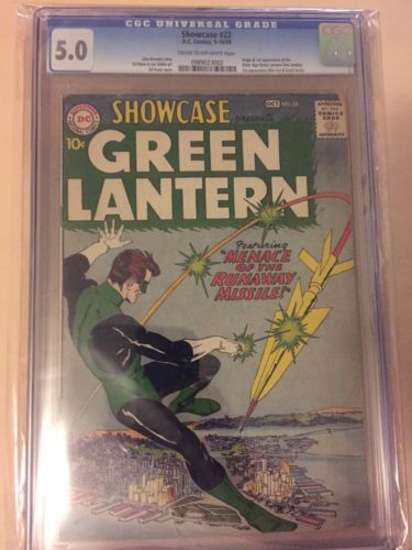 Showcase 22 CGC 50 1St Silver Age Green Lantern Hal Jordan