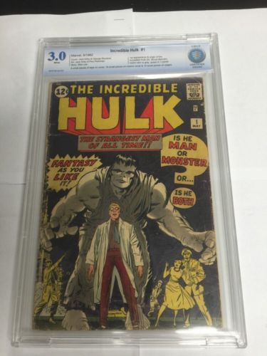 Incredible Hulk 1 Cbcs Like Cgc 30 White Pages 1St Apperance Of Hulk