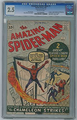 Amazing SpiderMan 1 CGC 25 Good 1963 OFFWHITE Pages 