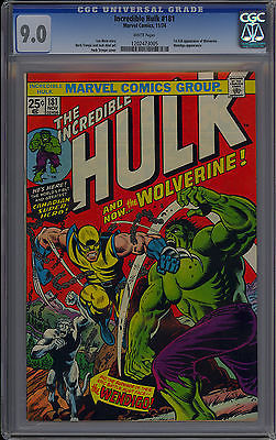 Incredible Hulk 181 CGC 90 High Grade 1st App Wolverine Marvel Comics 1974