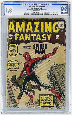 Amazing Fantasy 15 CGC 18 OW MEGA KEY Origin  1st app SpiderMan Ditko Marvel