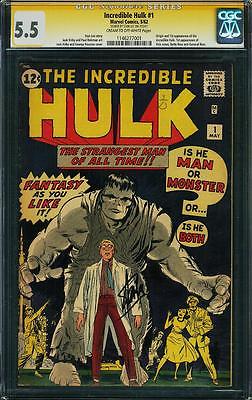 Incredible Hulk 1 CGC FN 55 signed by Stan Lee