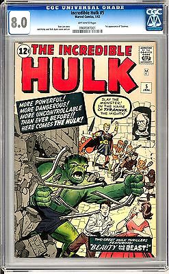 Incredible Hulk 5 CGC 80 OW 1st Appearnace of Tyrannus